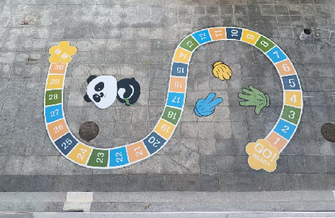 富顺地面游戏彩绘