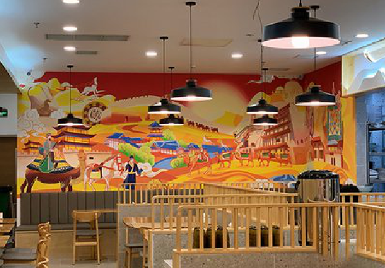 富顺商业空间彩绘介绍。