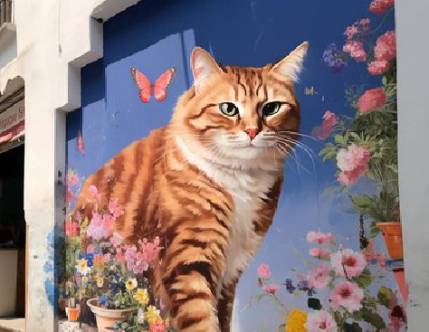 富顺自己绘制有个性的手绘墙