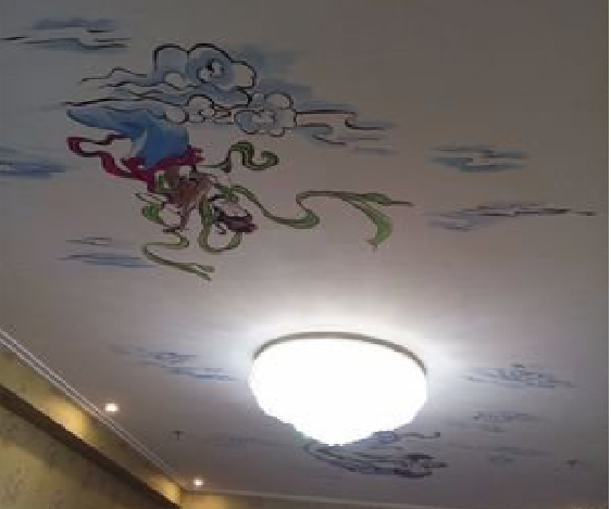 富顺如何快速绘制天花板上的手绘墙？